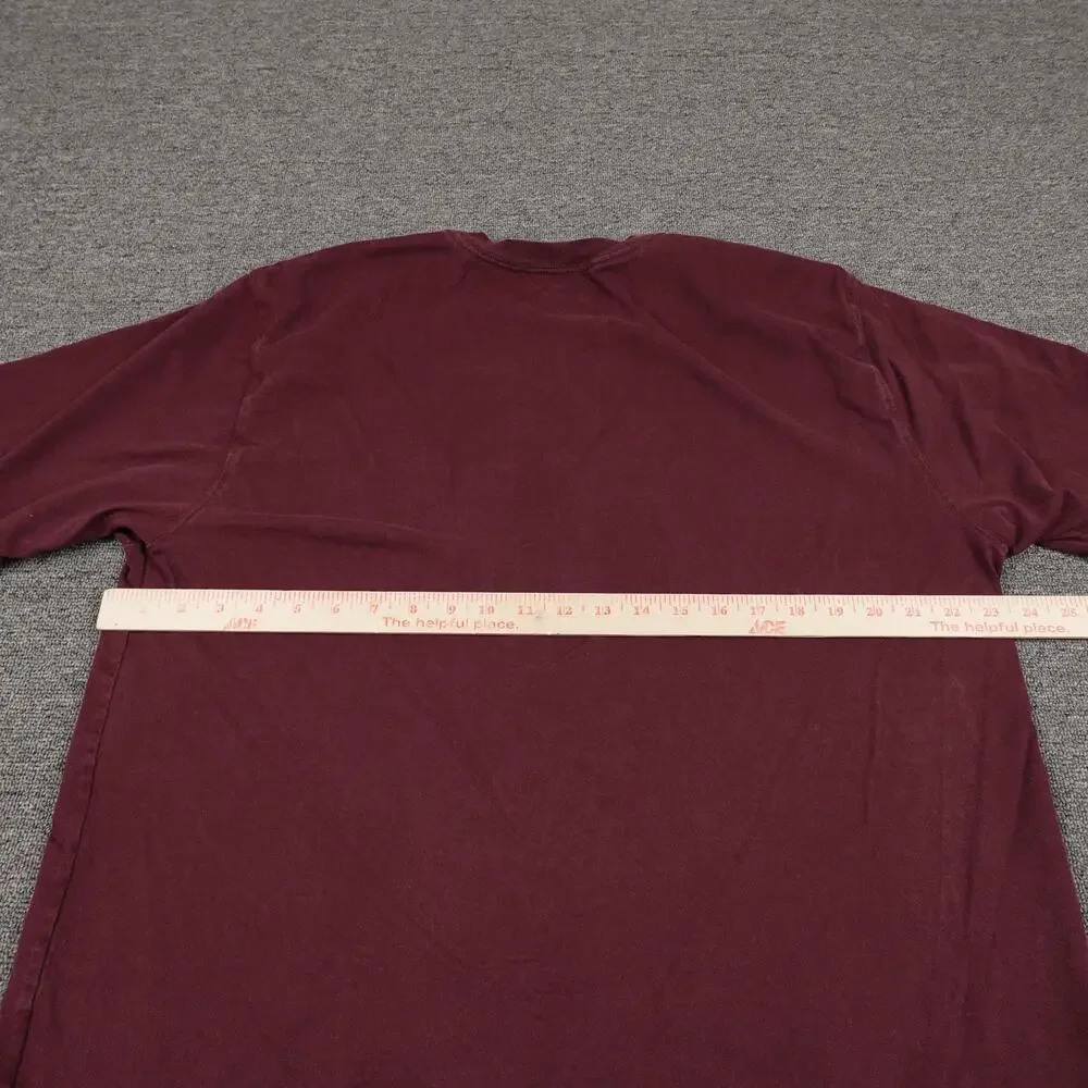 Carhartt Shirt Mens Large Red Short Sleeve Pocket Tee Tagless Loose Fit Workwear